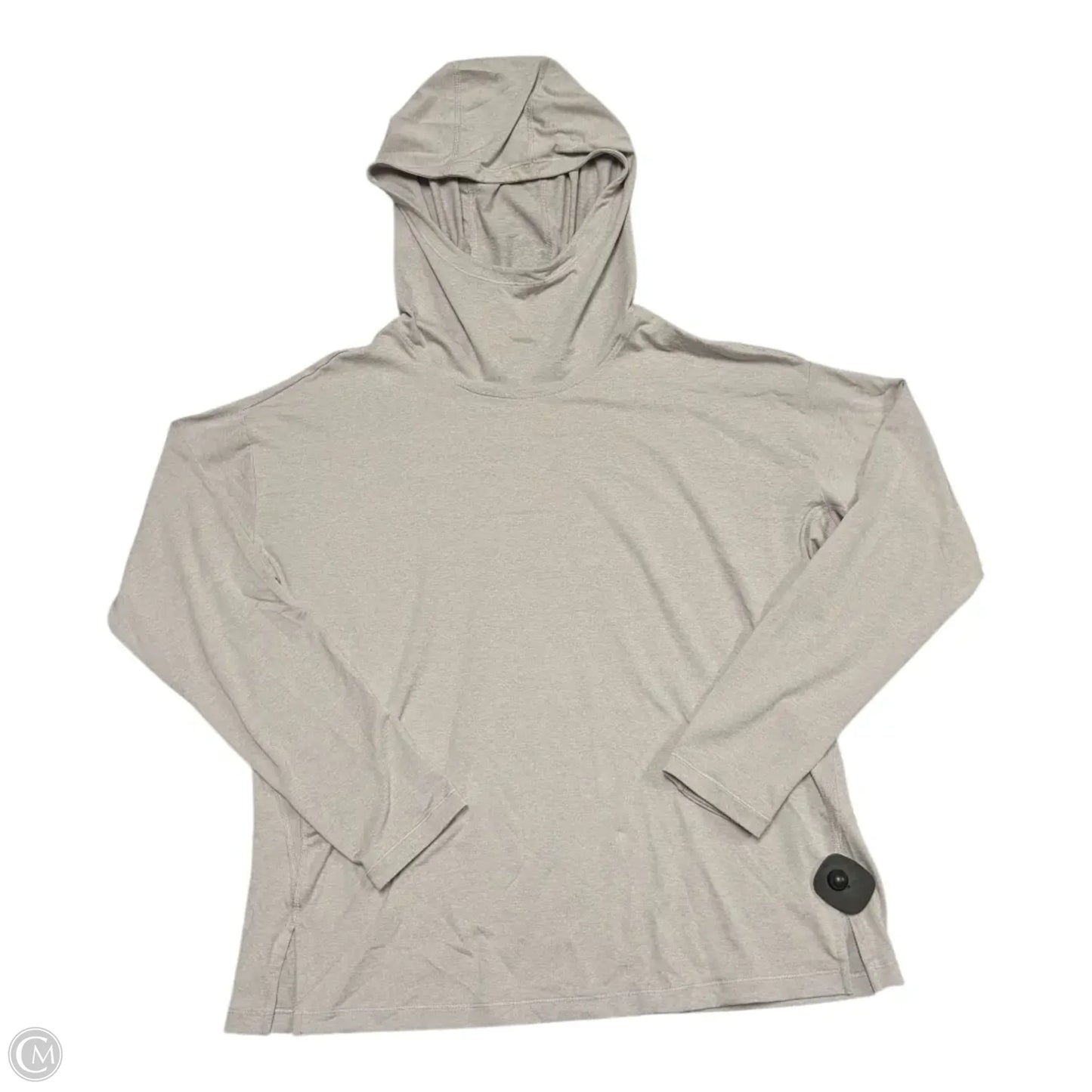 Athletic Top Long Sleeve Hoodie By Athleta In Grey, Size: L