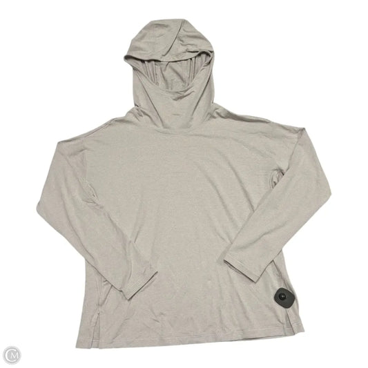 Athletic Top Long Sleeve Hoodie By Athleta In Grey, Size: L