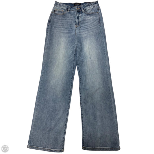 Jeans Wide Leg By Judy Blue In Blue Denim, Size: 4