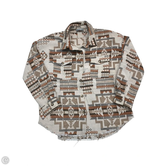 Jacket Shirt By Blue B In Multi-colored, Size: M