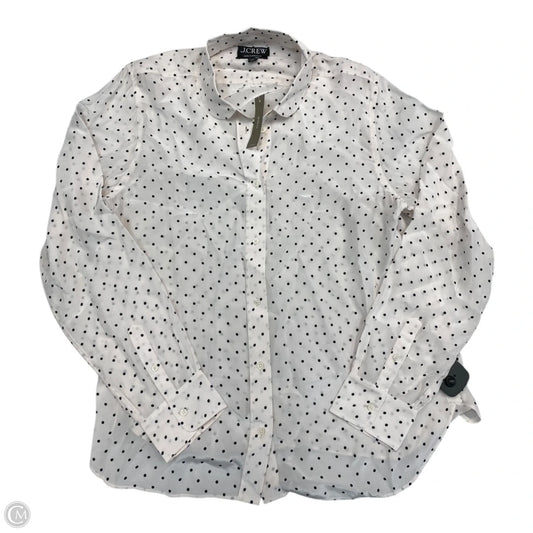 Top Long Sleeve By J. Crew In Polkadot Pattern, Size: 12