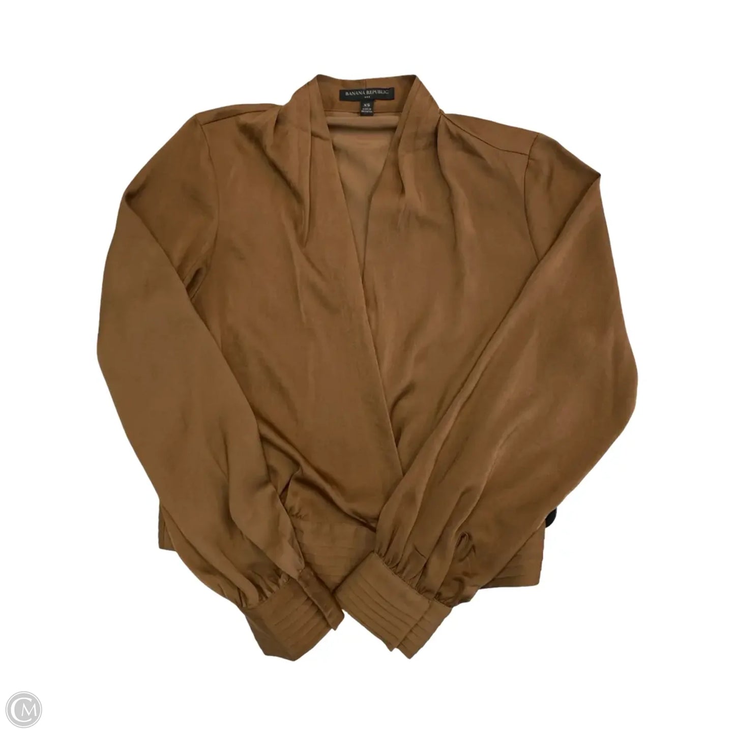 Top Long Sleeve By Banana Republic In Brown, Size: Xs