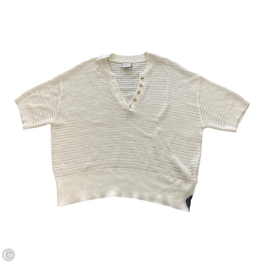 Sweater Short Sleeve By Varley In Cream, Size: Xl
