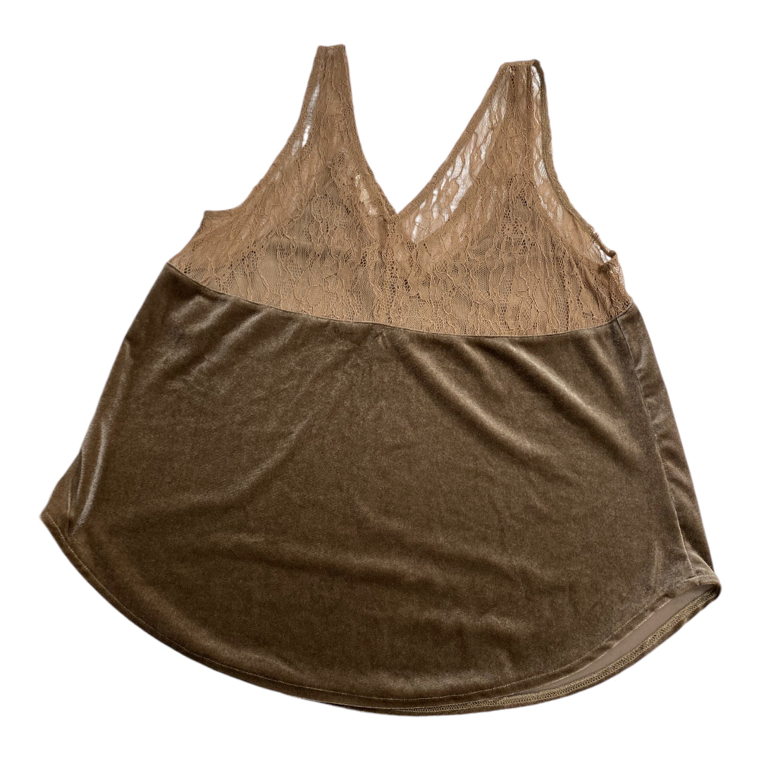 Top Sleeveless By Mystree In Brown, Size: S