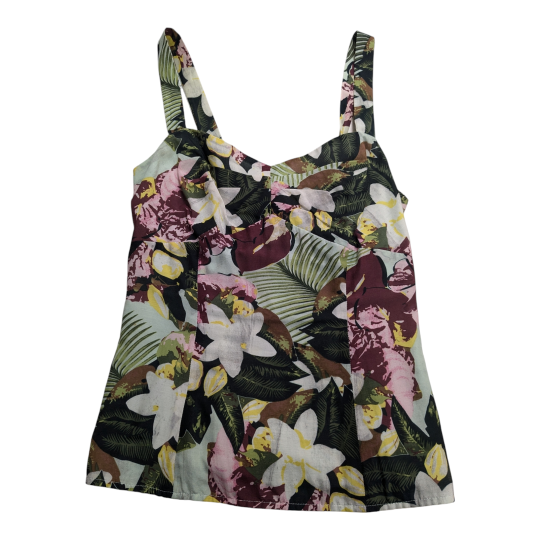 Top Sleeveless By Cabi In Multi-colored, Size: 6