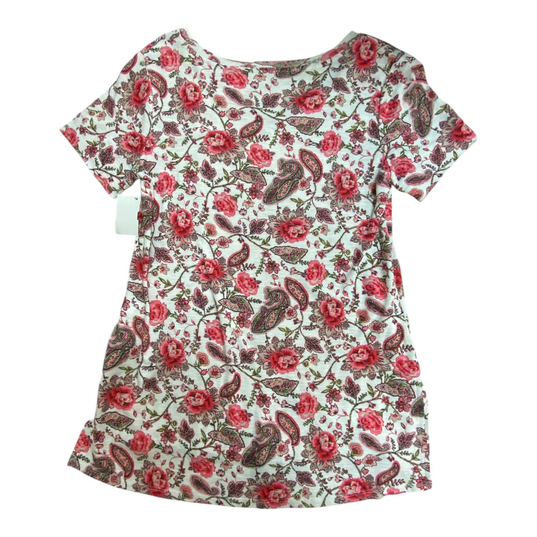 Top Short Sleeve By J. Jill In Floral Print, Size: Xs