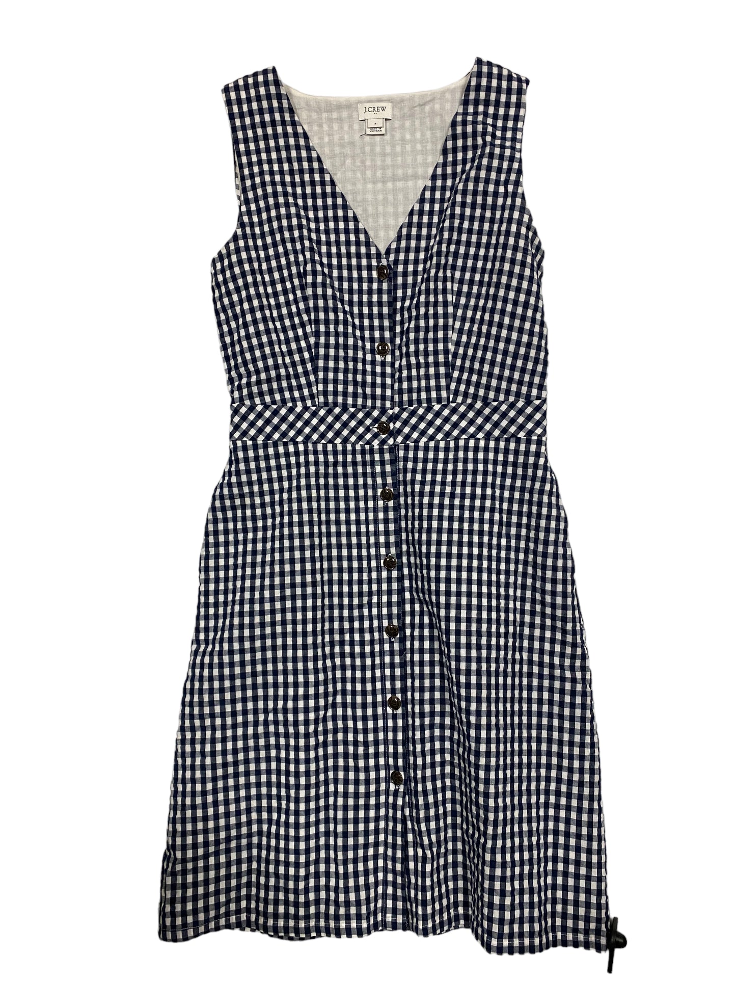 Checkered Pattern Dress Casual Short J. Crew, Size 4