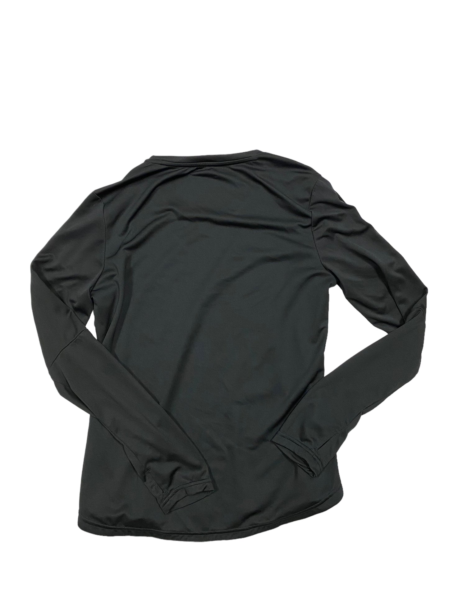 Black Athletic Top Long Sleeve Crewneck Adidas, Size M