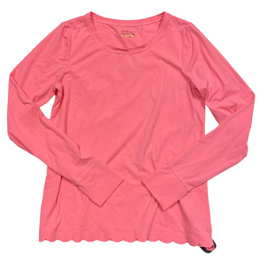 Pink Top Long Sleeve Designer Lilly Pulitzer, Size L