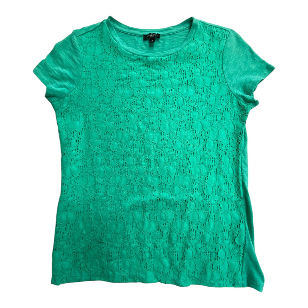 Top Short Sleeve By Talbots In Green, Size: Xs