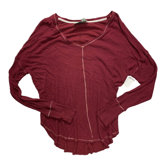 Top Long Sleeve By Anthropologie In Red, Size: L