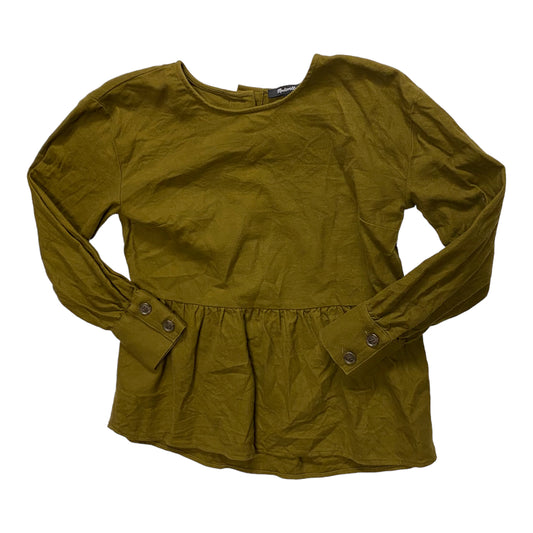 Top Long Sleeve By Madewell In Green, Size: S