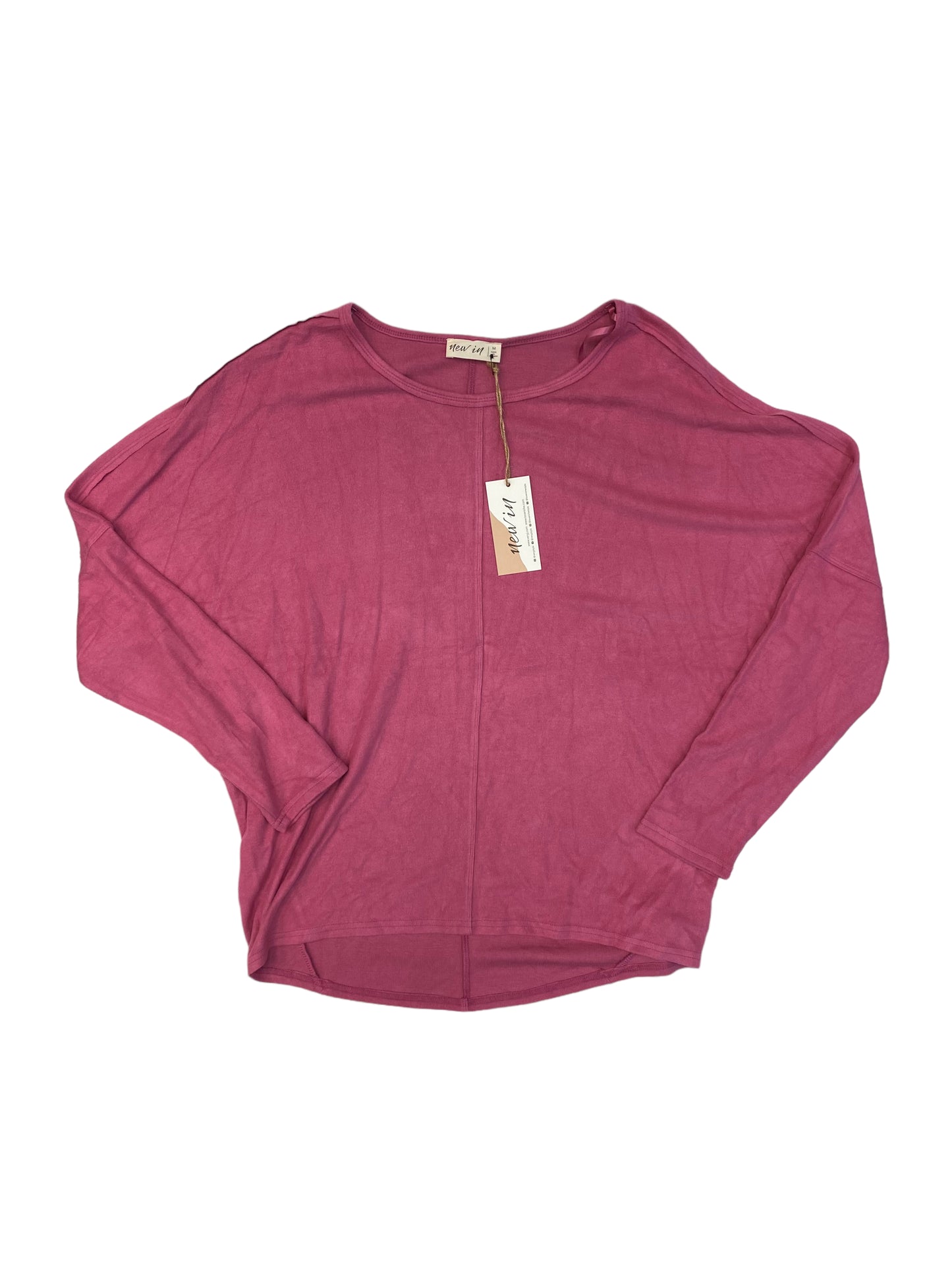 Top Long Sleeve By NEW IN In Pink, Size: M