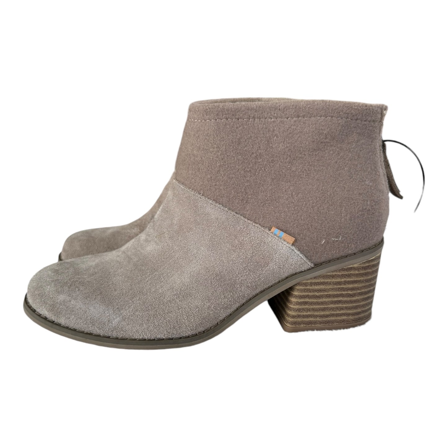 Boots Ankle Heels By Toms In Grey, Size: 6.5