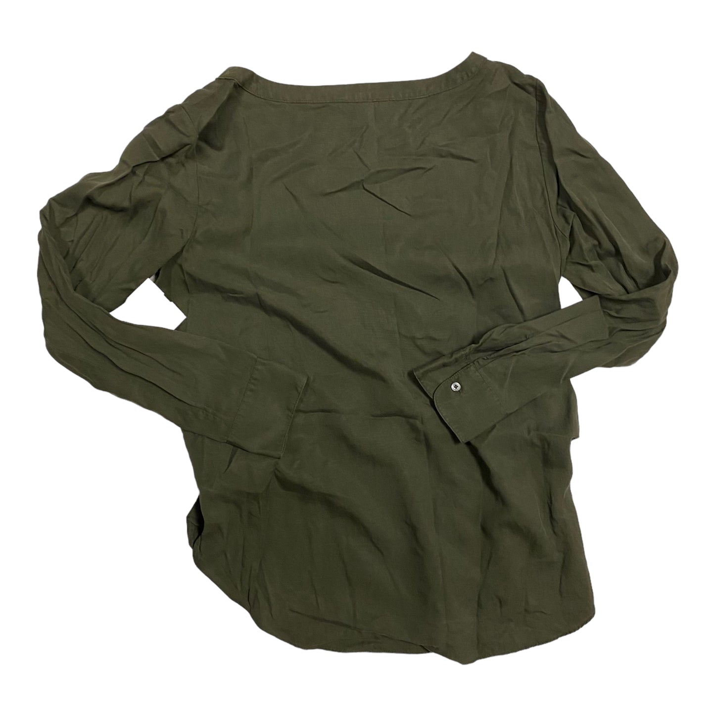 Top Long Sleeve By Banana Republic In Green, Size: M