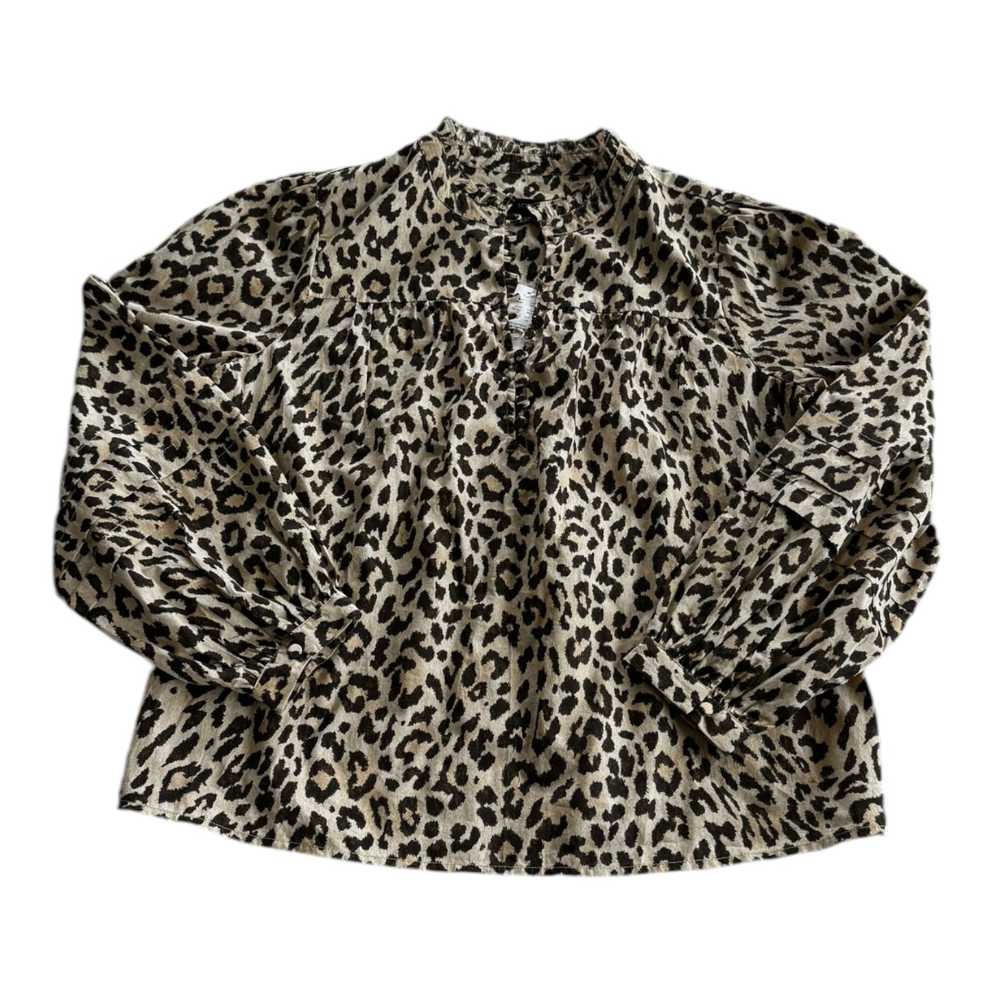 Top Long Sleeve By J. Crew In Animal Print, Size: Xs