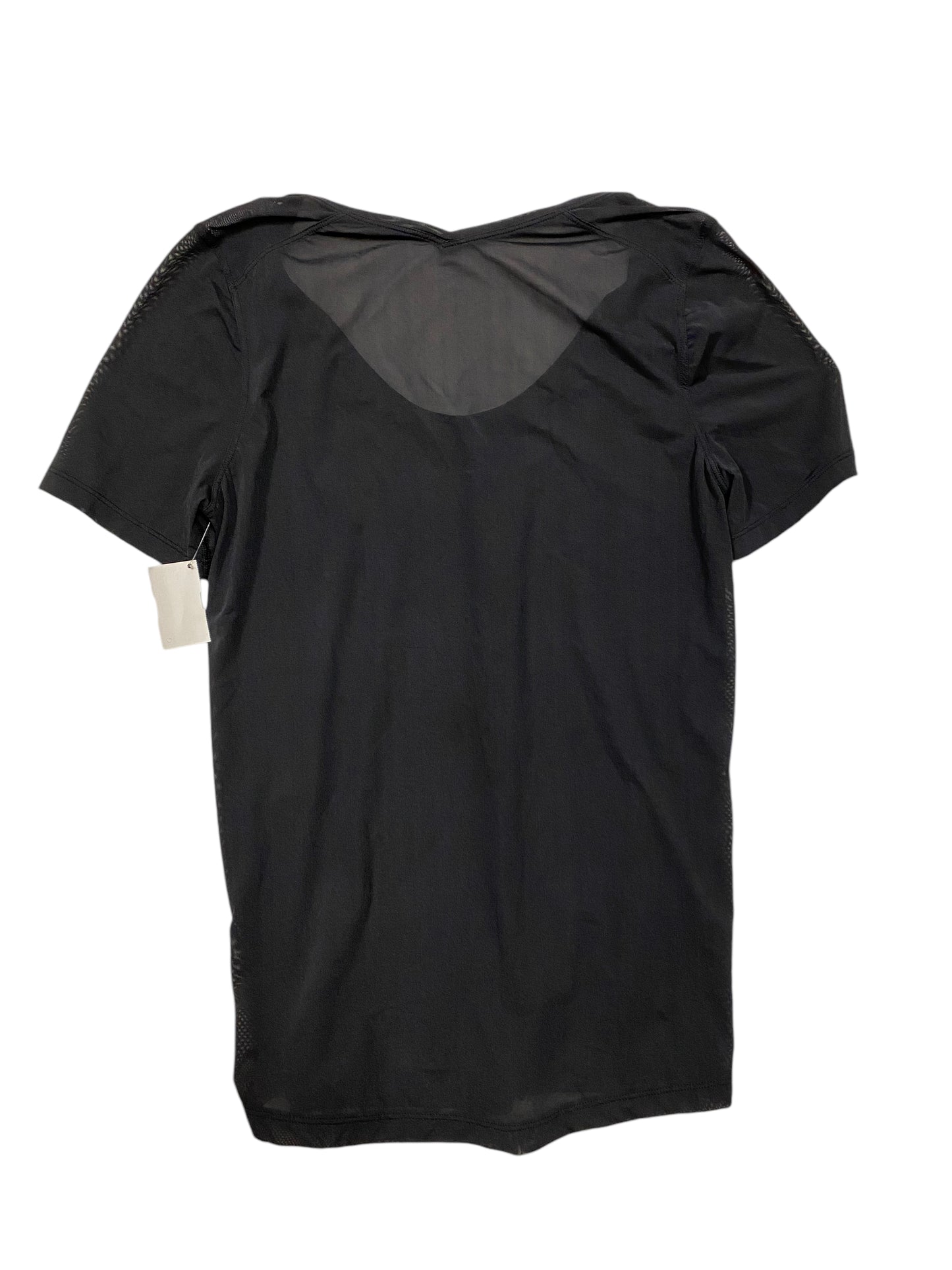 Athletic Top Short Sleeve By Lululemon In Black, Size: 4