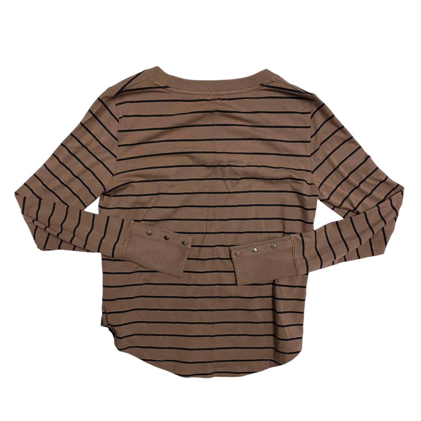 Top Long Sleeve By Evereve In Striped Pattern, Size: Xs