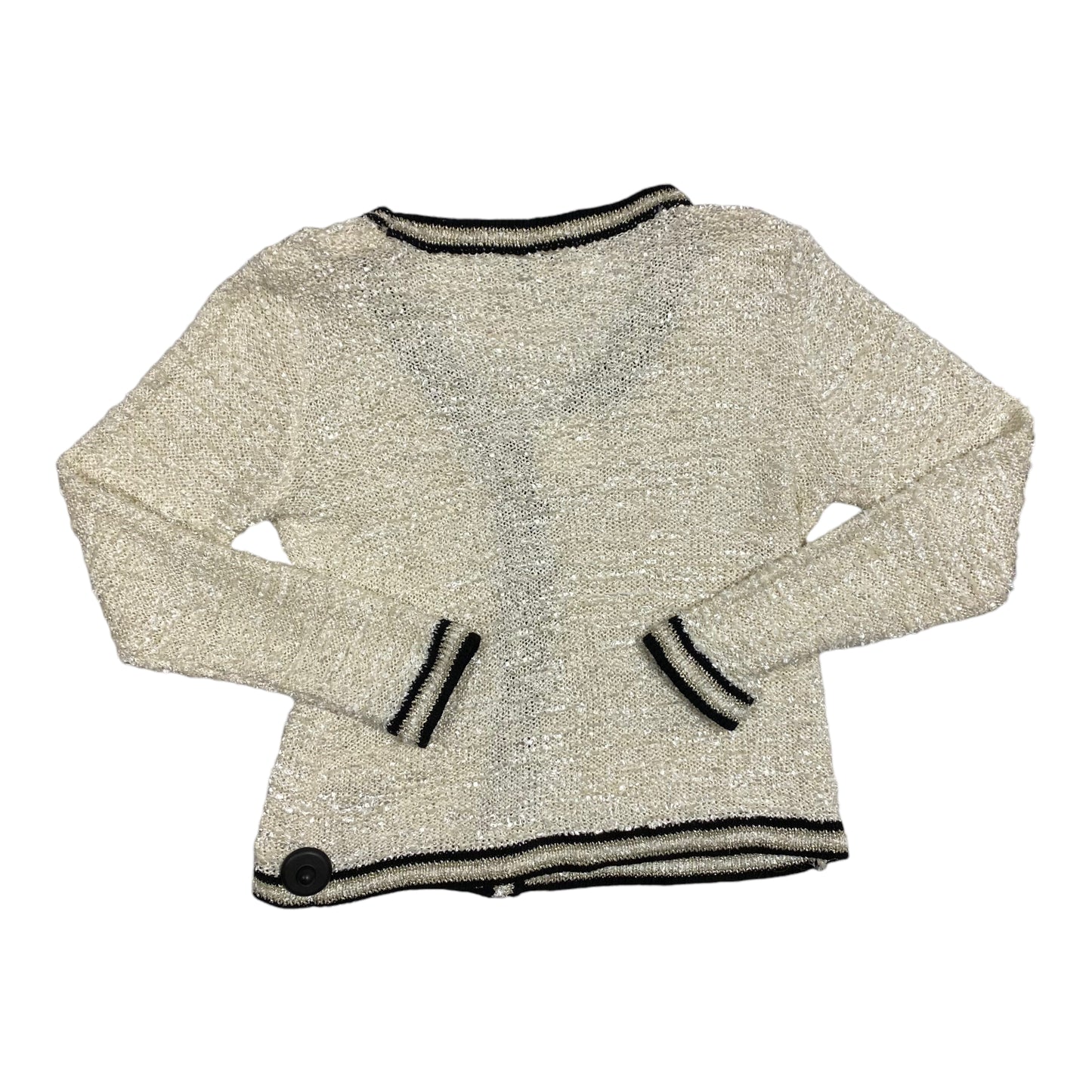 Sweater Cardigan By Sioni In Cream, Size: M