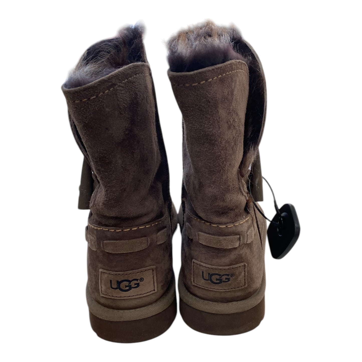 Boots Designer By Ugg In Brown, Size: 8