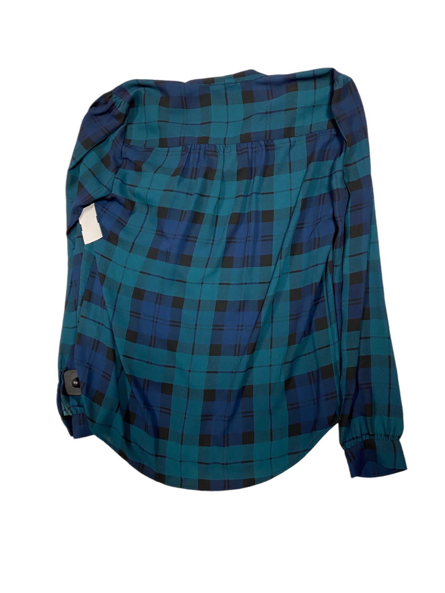 Top Long Sleeve By Express In Plaid Pattern, Size: Xs