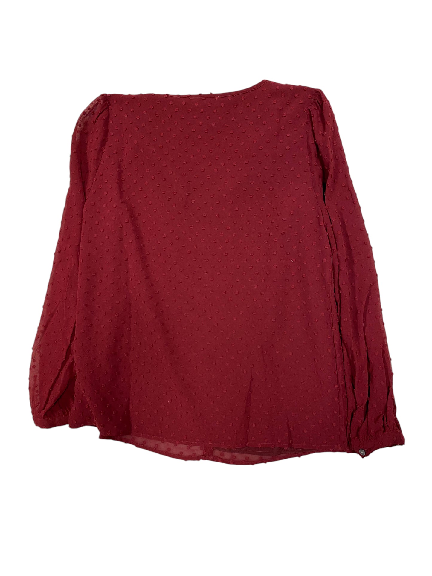 Top Long Sleeve By J. Crew In Red, Size: S