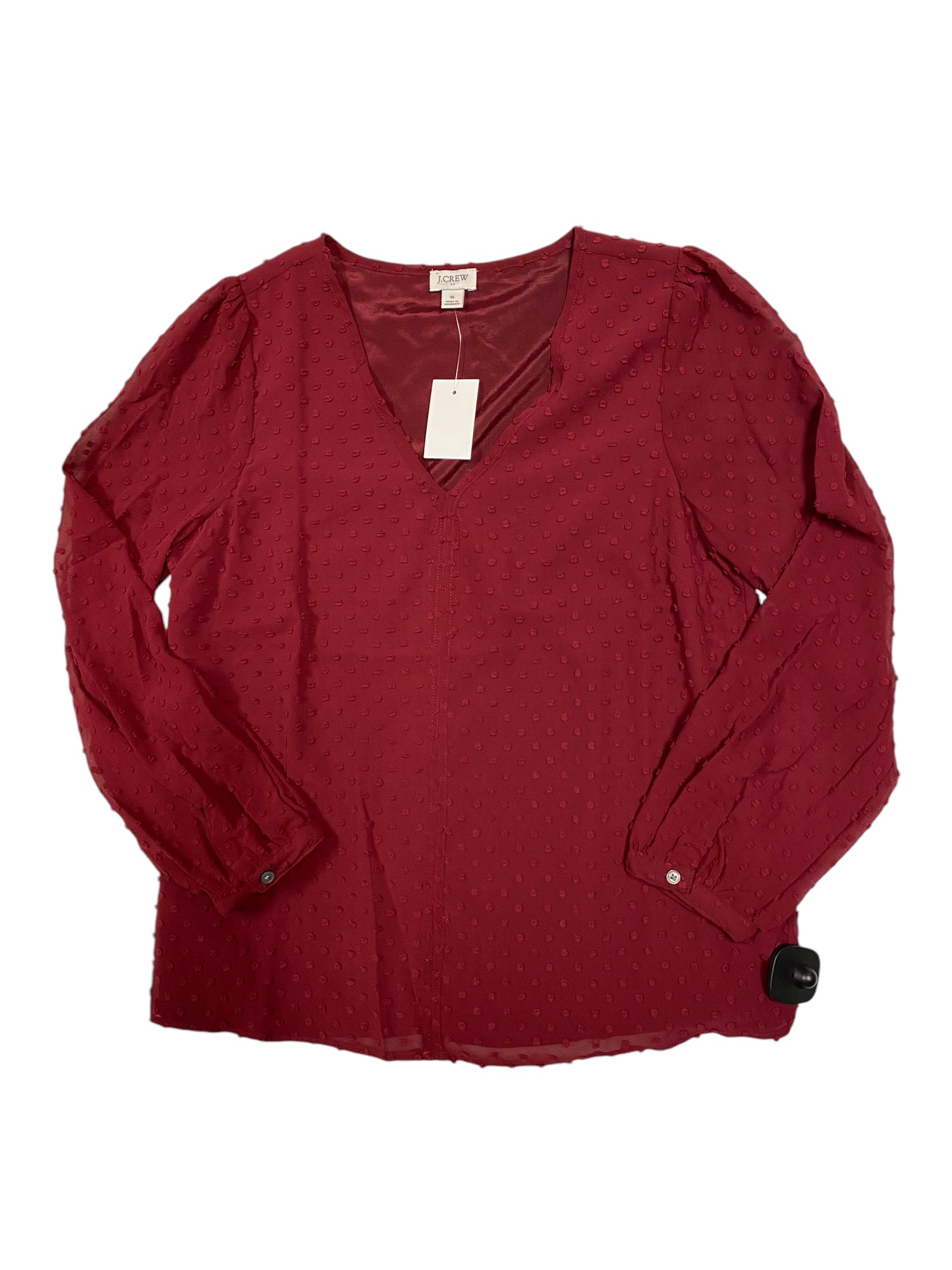 Top Long Sleeve By J. Crew In Red, Size: S