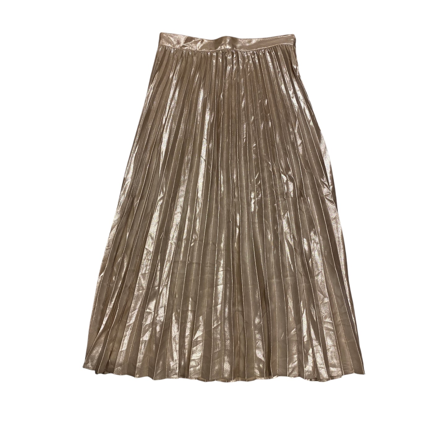 Skirt Midi By Loft In Gold, Size: 4