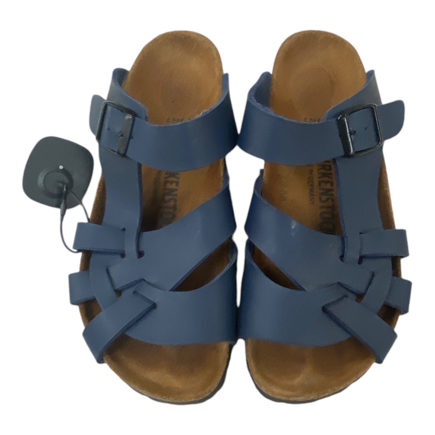 Sandals Flats By Birkenstock In Navy, Size: 6