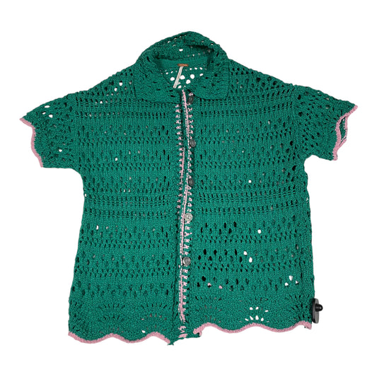 Sweater Cardigan By Free People In Green, Size: Xs