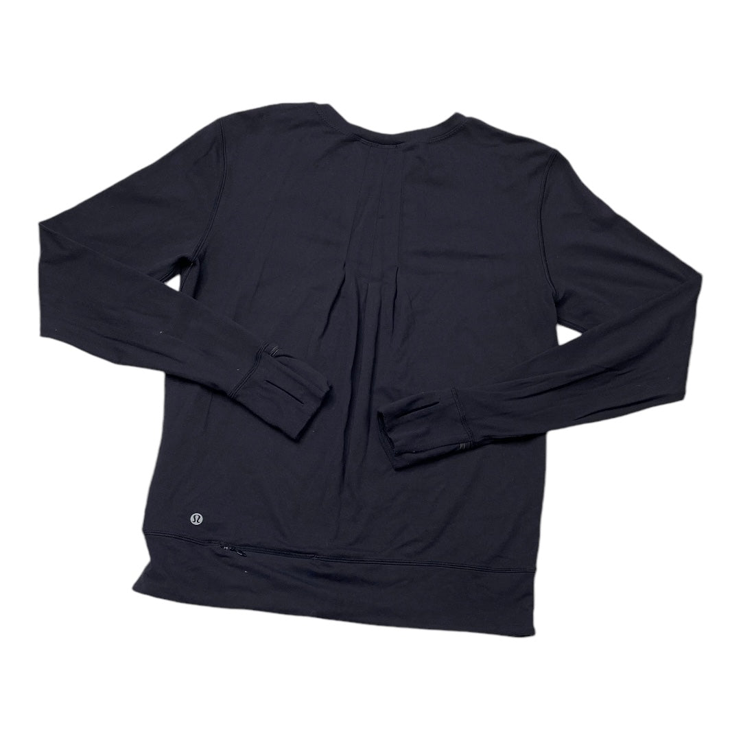 Athletic Top Long Sleeve Crewneck By Lululemon In Black, Size: 6