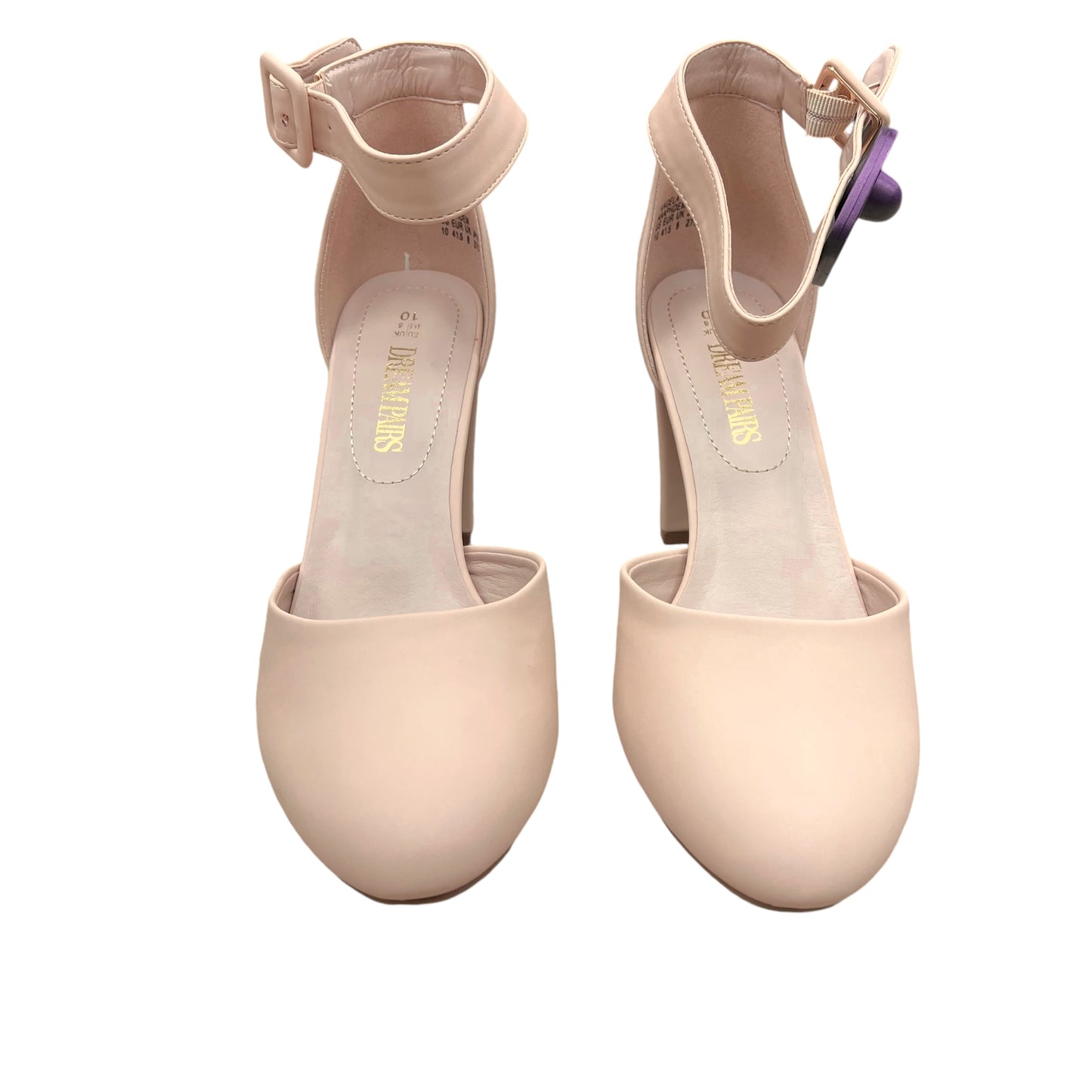 Shoes Heels Block By DREAM PARIS In Beige, Size: 10