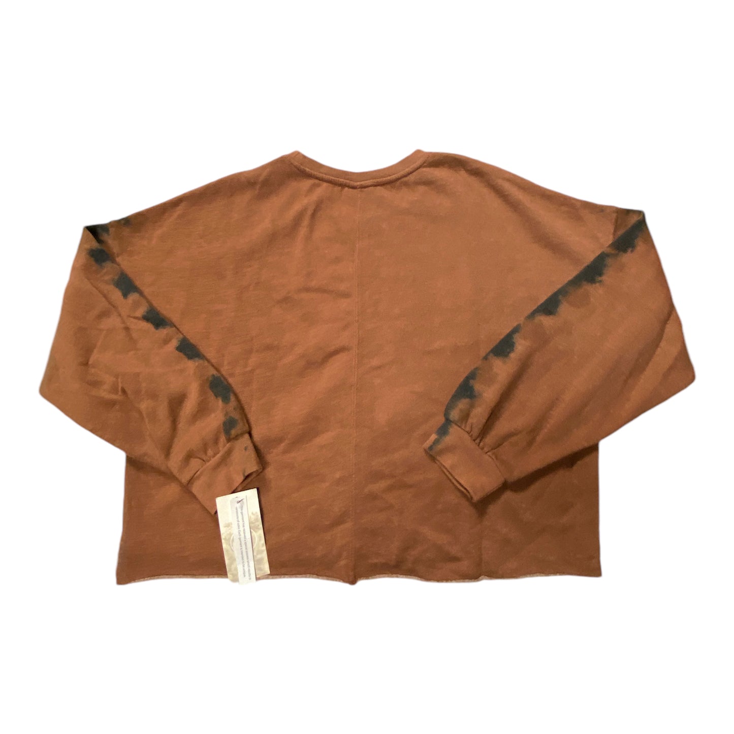 Top Long Sleeve By Cmc In Brown, Size: L