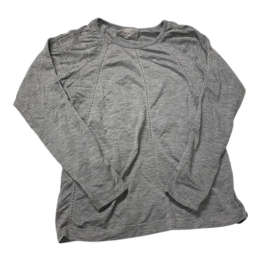 Athletic Top Long Sleeve Crewneck By Athleta In Grey, Size: M