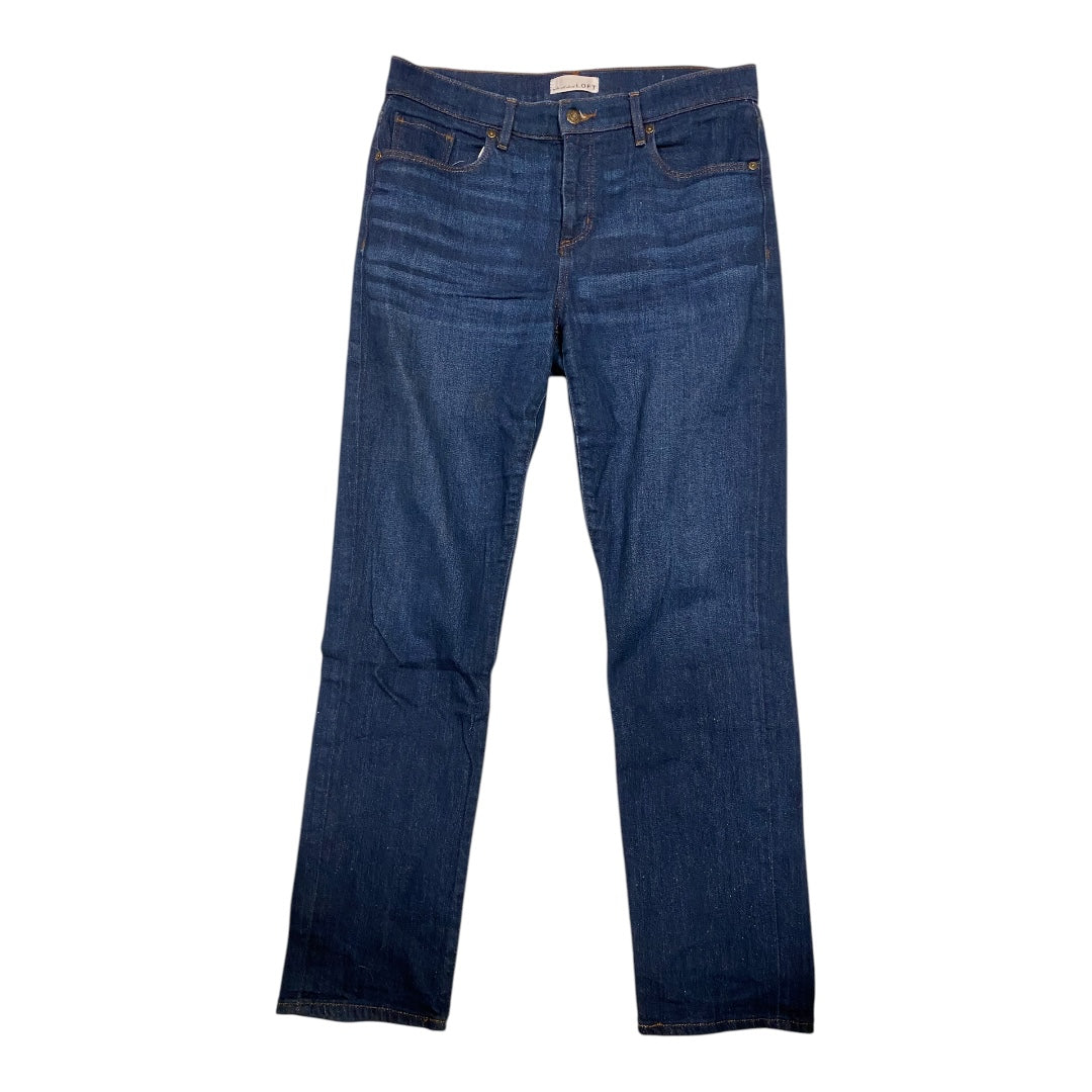 Jeans Straight By Loft In Blue Denim, Size: 8