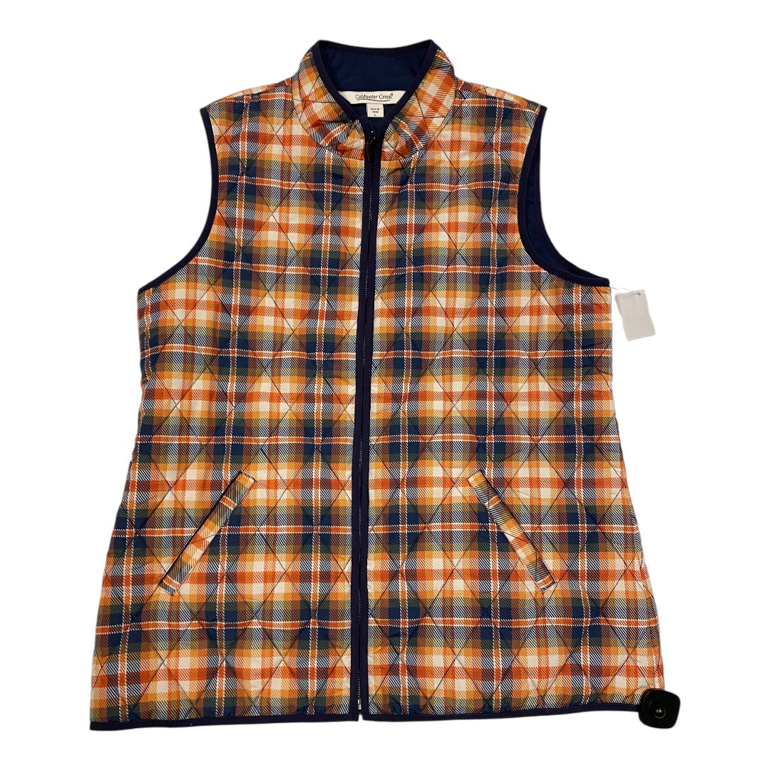 Vest Puffer & Quilted By Coldwater Creek In Multi-colored, Size: L