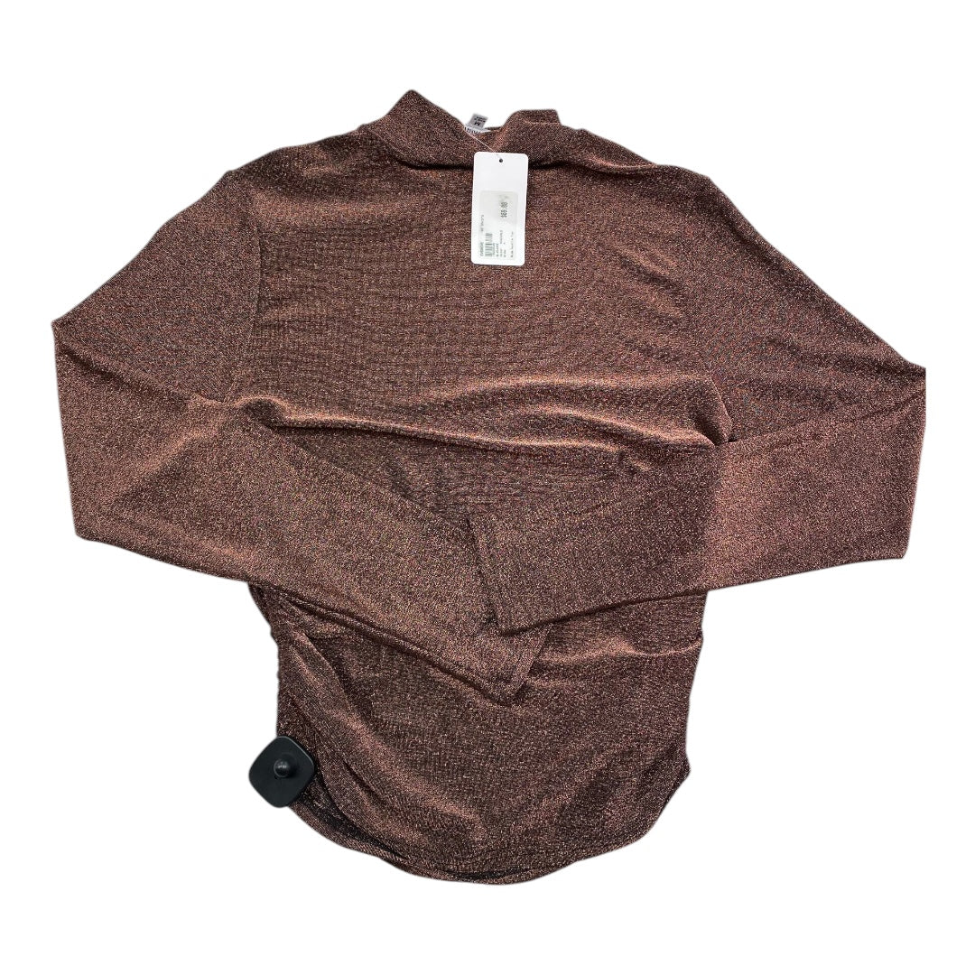 Top Long Sleeve By Bb Dakota In Brown, Size: M