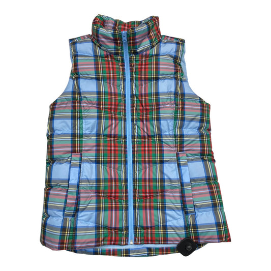 Vest Puffer & Quilted By Lands End In Plaid Pattern, Size: S