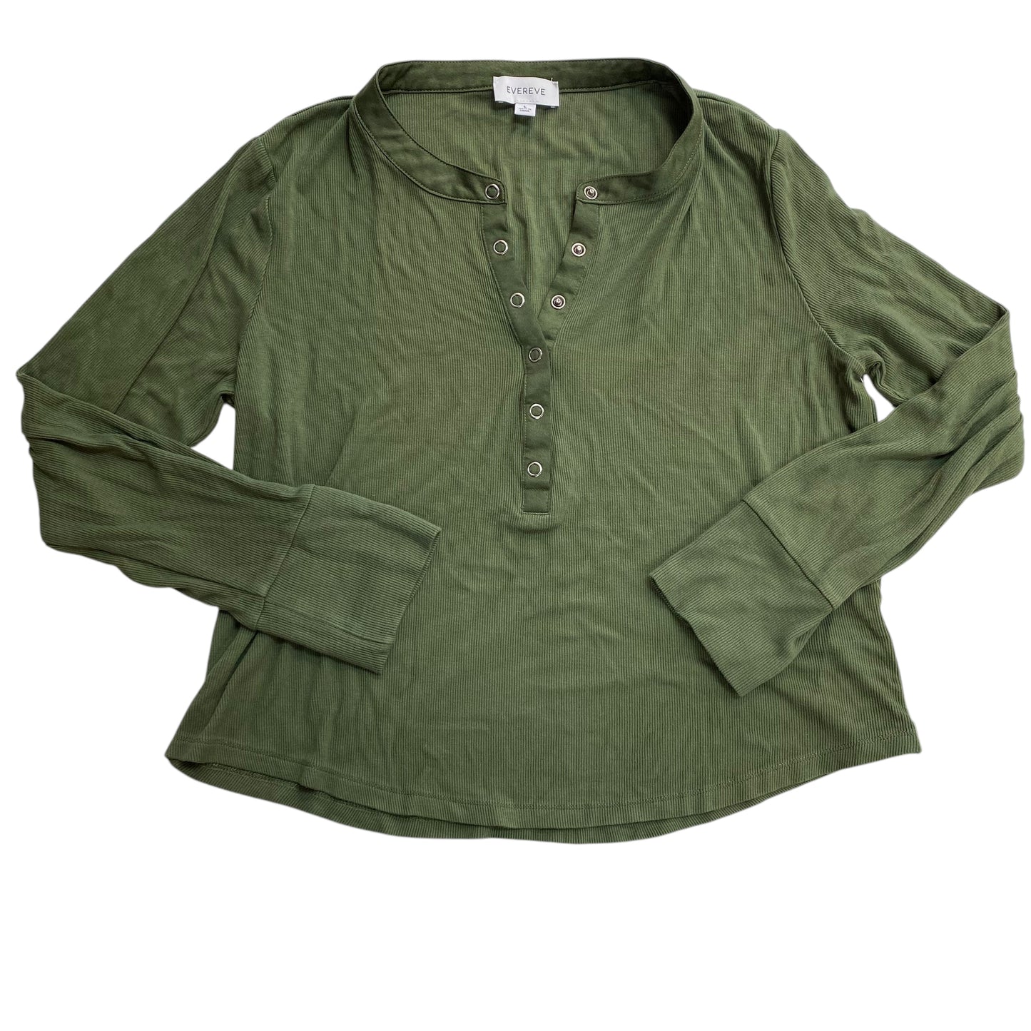 Top Long Sleeve By Evereve In Green, Size: L