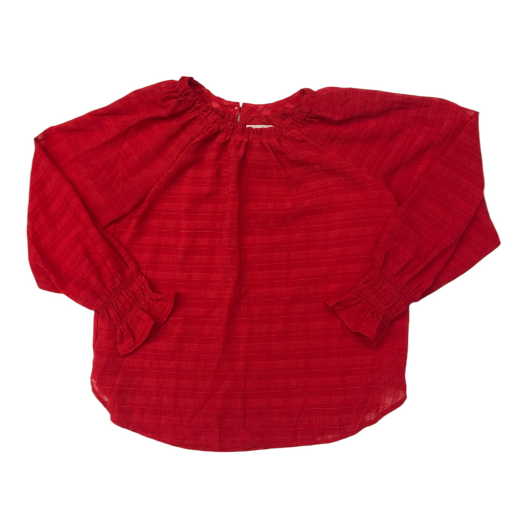 Top Long Sleeve By Loft In Red, Size: S