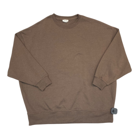 Top Long Sleeve By Reflex In Brown, Size: M