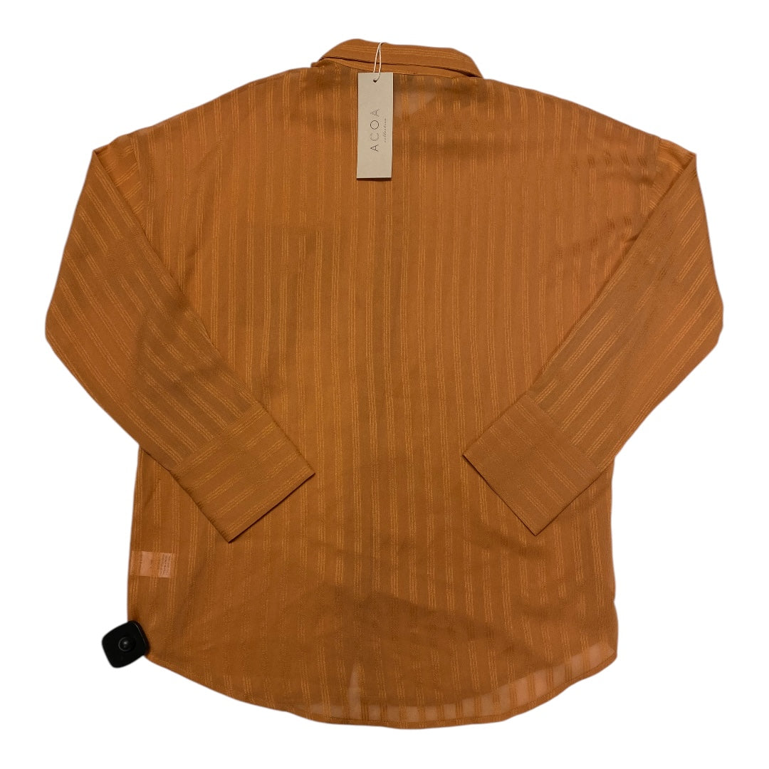 Top Long Sleeve By ACOA In Orange, Size: S