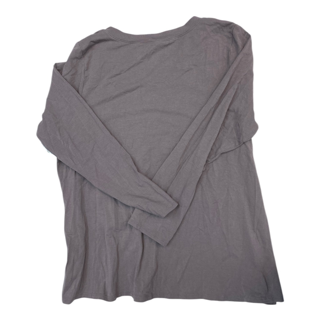 Top Long Sleeve By Belle By Kim Gravel In Grey, Size: Xl