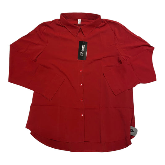 Top Long Sleeve By DIOSUN In Red, Size: 2x