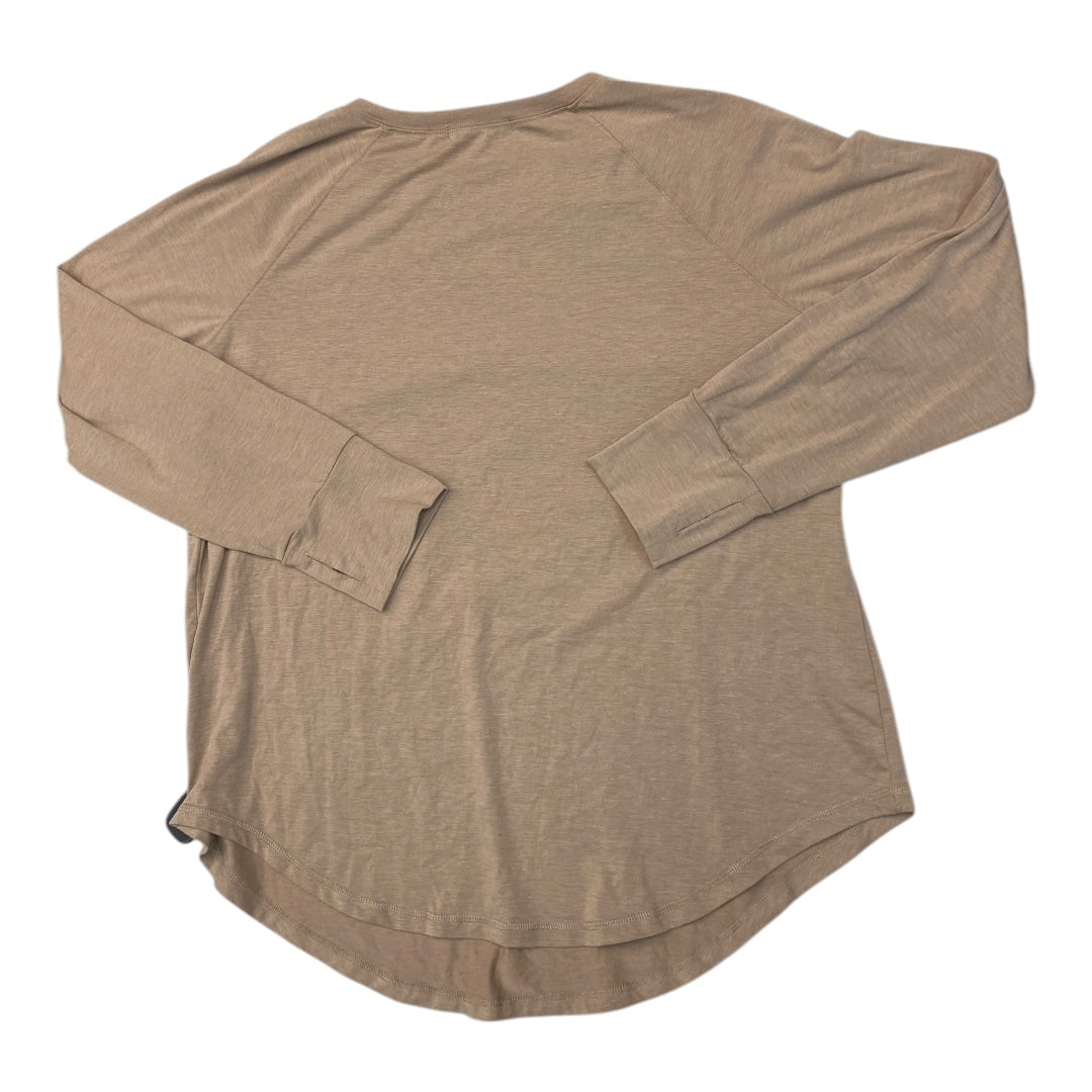 Top Long Sleeve Basic By automet In Tan, Size: Xxl