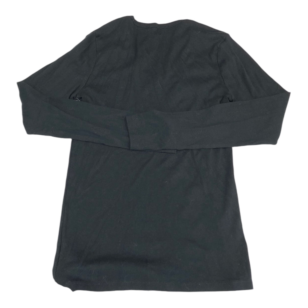 Top Long Sleeve Basic By Gap In Black, Size: M