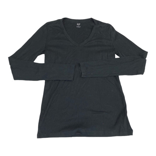 Top Long Sleeve Basic By Gap In Black, Size: M