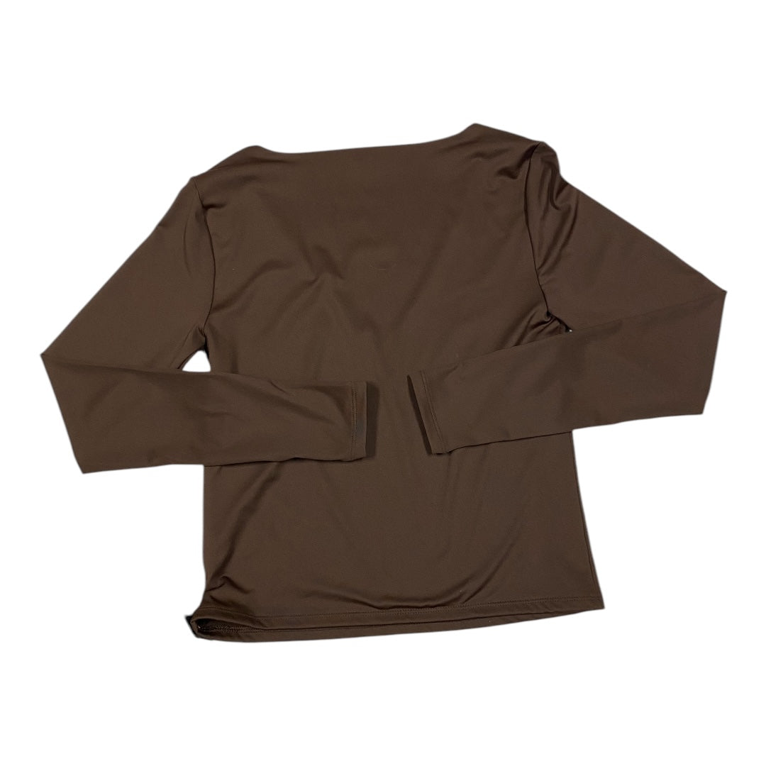 Top Long Sleeve Basic By Old Navy In Brown, Size: S