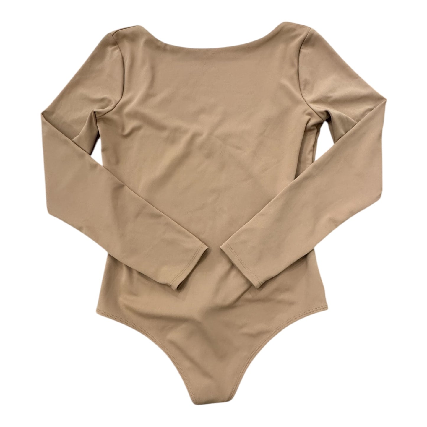 Bodysuit Long Sleeve By Express In Brown, Size: M