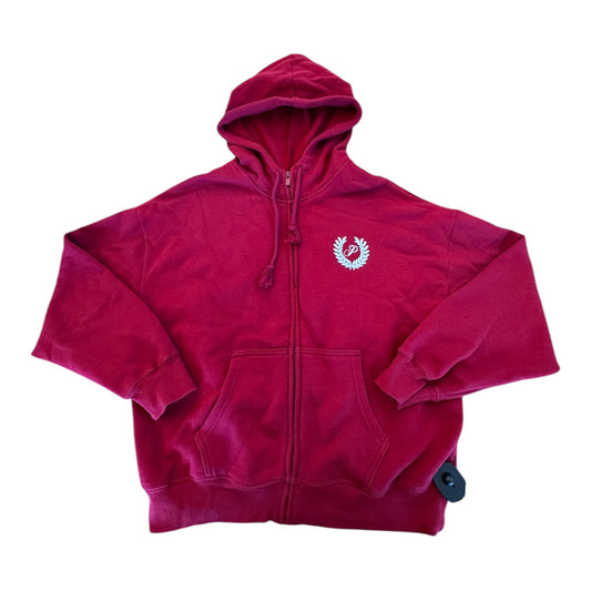 Sweatshirt Hoodie By Pink In Red, Size: M